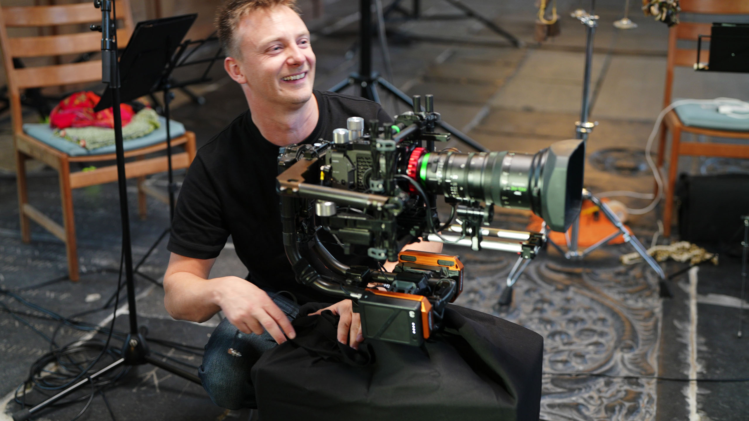 Django de Groot with Sony FX9 camera on a gimbal